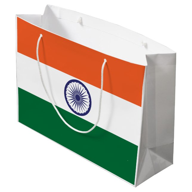 Bolsa De Regalo Grande Bandera de la India (Angulo reverso)