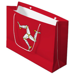 Bolsa De Regalo Grande Bandera de la Isla de Man