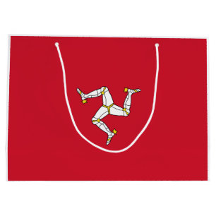 Bolsa De Regalo Grande Bandera de la Isla de Man