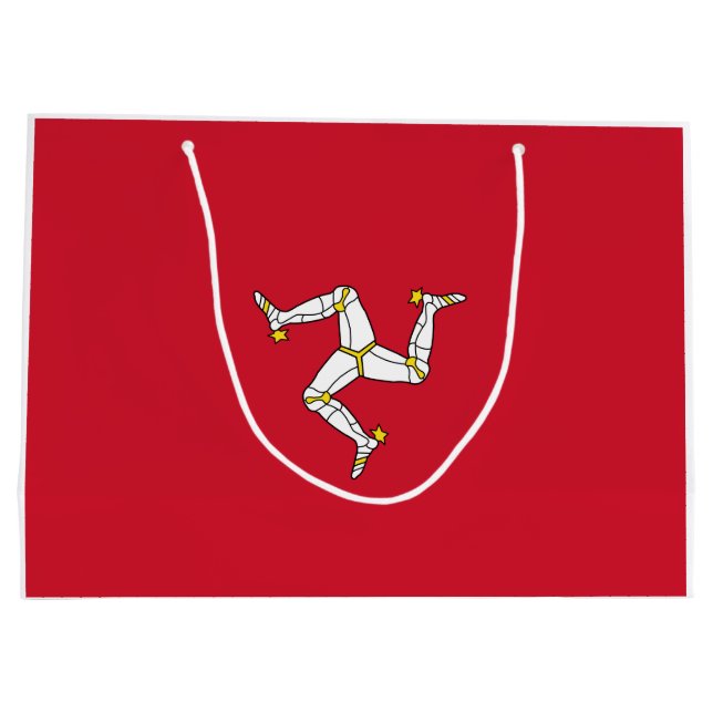 Bolsa De Regalo Grande Bandera de la Isla de Man (Reverso)
