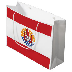 Bolsa De Regalo Grande Bandera de la Polinesia Francesa