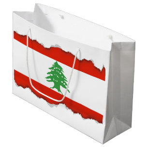 Bolsa De Regalo Grande Bandera de Líbano