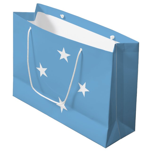 Bolsa De Regalo Grande Bandera de los Estados Federados de Micronesia (Angulo Anverso)