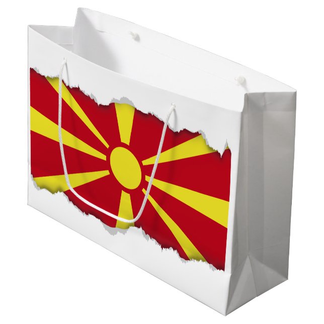 Bolsa De Regalo Grande Bandera de Macedonia (Angulo Anverso)