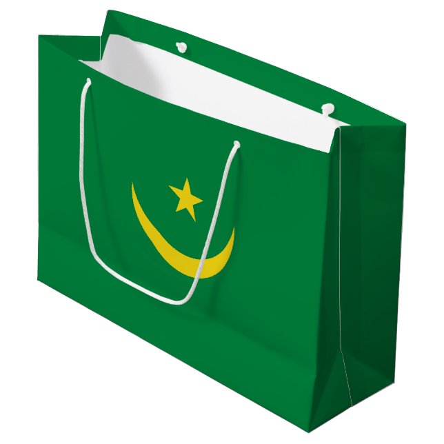 Bolsa De Regalo Grande Bandera de Mauritania (Angulo Anverso)