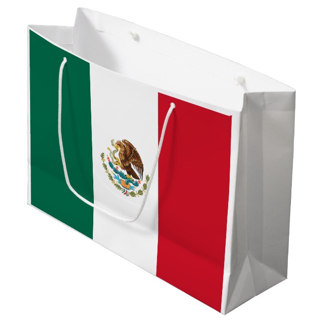Bolsa De Regalo Grande Bandera de México (Angulo Anverso)