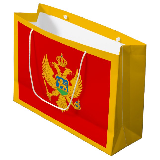 Bolsa De Regalo Grande Bandera de Montenegro (Angulo Anverso)