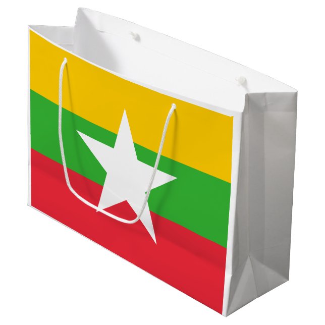 Bolsa De Regalo Grande Bandera de Myanmar (Angulo Anverso)