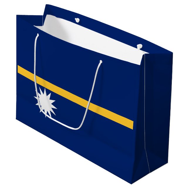 Bolsa De Regalo Grande Bandera de Nauru (Angulo Anverso)