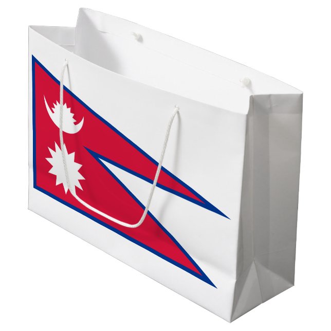 Bolsa De Regalo Grande Bandera de Nepal (Angulo Anverso)