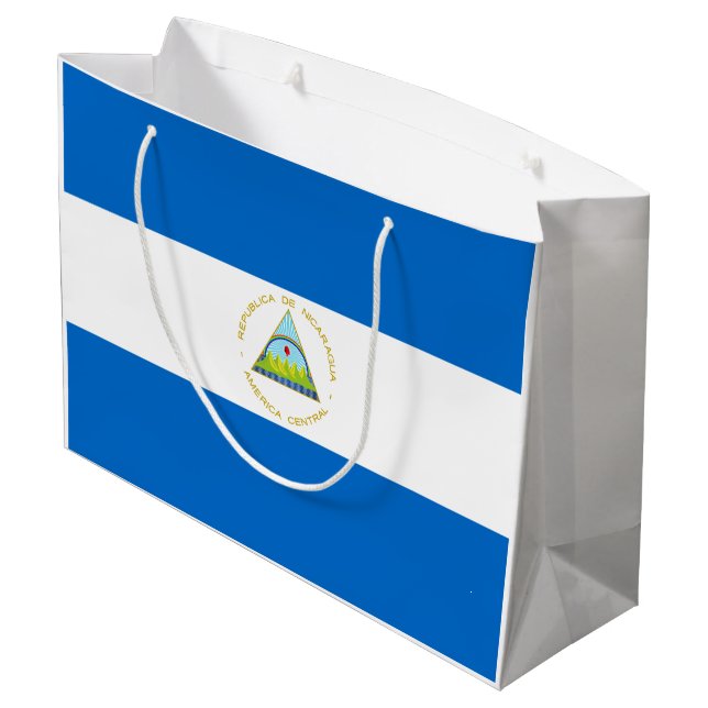 Bolsa De Regalo Grande Bandera de Nicaragua (Angulo reverso)