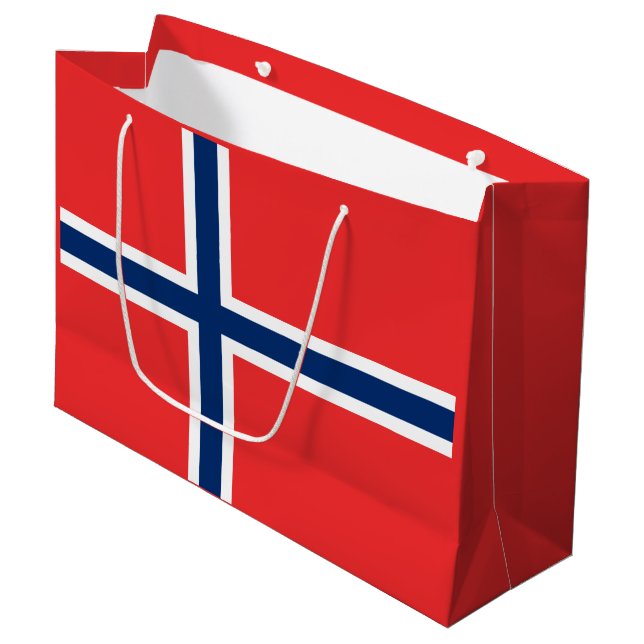 Bolsa De Regalo Grande Bandera de Noruega (Angulo Anverso)