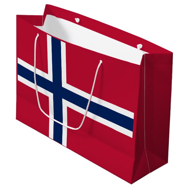 Bolsa De Regalo Grande Bandera de Noruega (Angulo Anverso)