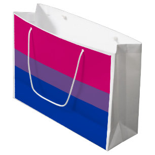 Bolsa De Regalo Grande Bandera de orgullo bisexual