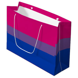 Bolsa De Regalo Grande Bandera de orgullo bisexual