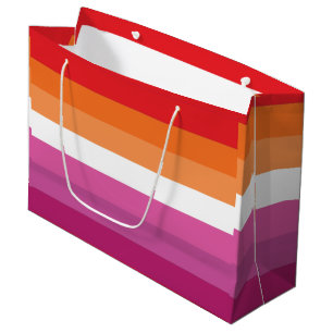 Bolsa De Regalo Grande Bandera de Orgullo Lesbiano