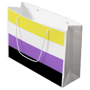 Bolsa De Regalo Grande Bandera de orgullo no binario