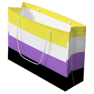 Bolsa De Regalo Grande Bandera de orgullo no binario