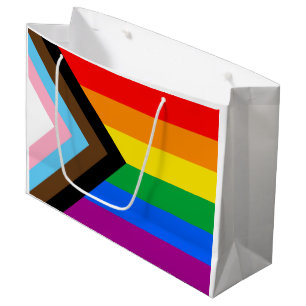 Bolsa De Regalo Grande Bandera de Orgullo Progresista LGBTQ+