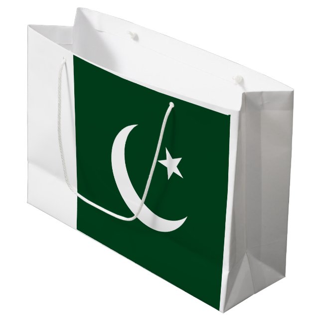 Bolsa De Regalo Grande Bandera de Pakistán (Angulo Anverso)