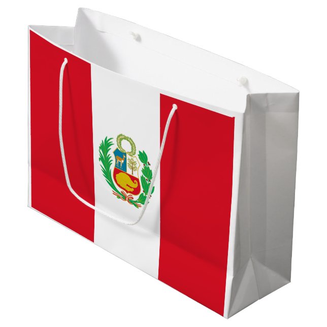 Bolsa De Regalo Grande Bandera de Perú (Angulo Anverso)