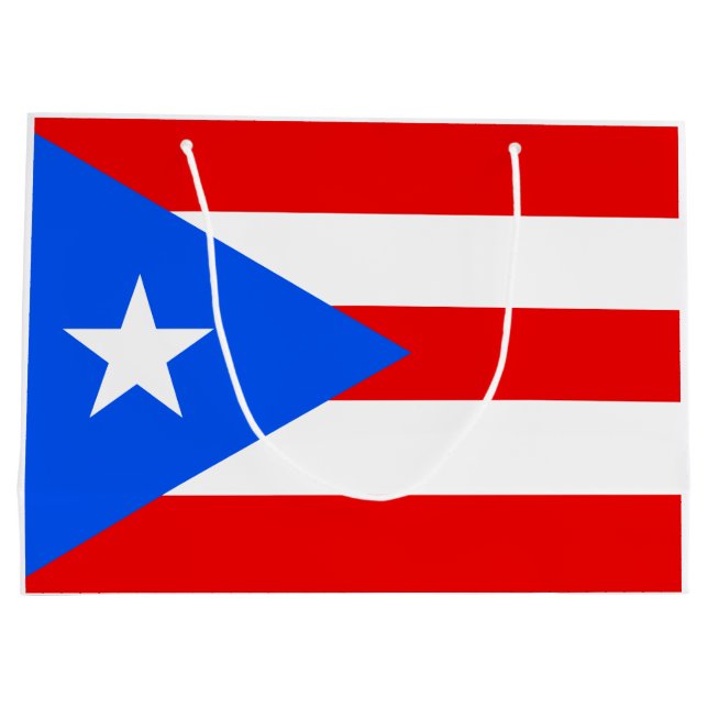 Bolsa De Regalo Grande Bandera de Puerto Rico (Reverso)