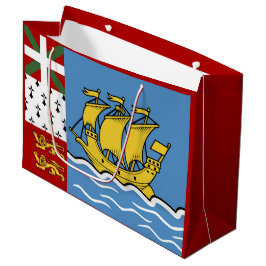 Bolsa De Regalo Grande Bandera de San Pedro y Miquelón