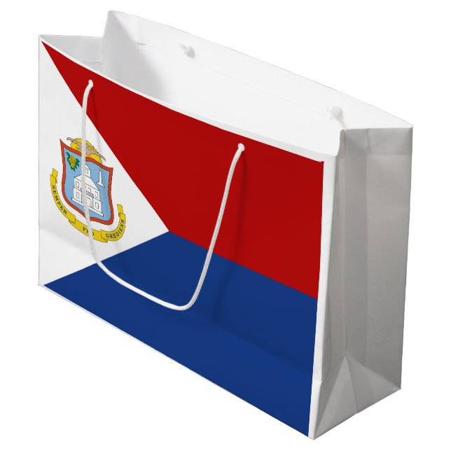 Bolsa De Regalo Grande Bandera de Sint Maarten (Angulo Anverso)