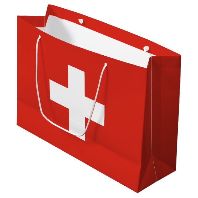 Bolsa De Regalo Grande Bandera de Suiza (Angulo Anverso)