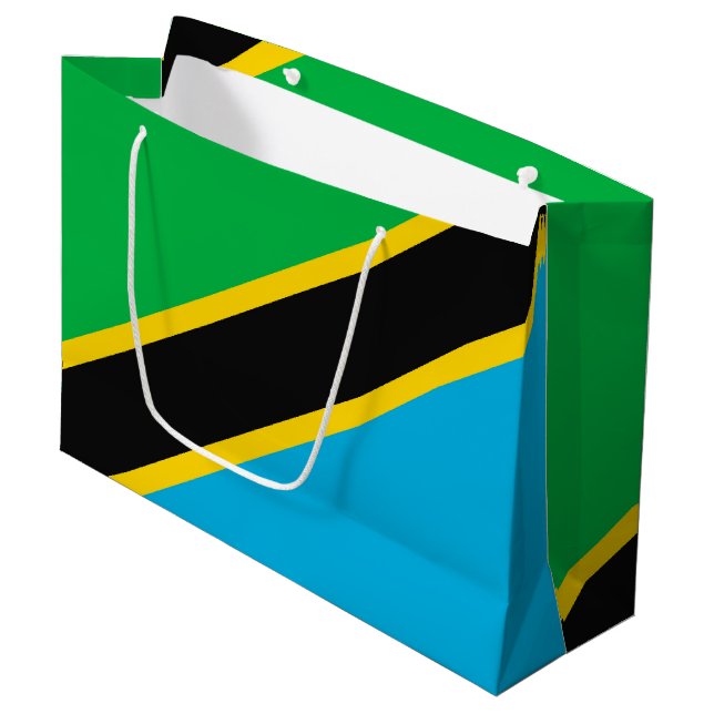 Bolsa De Regalo Grande Bandera de Tanzania (Angulo Anverso)