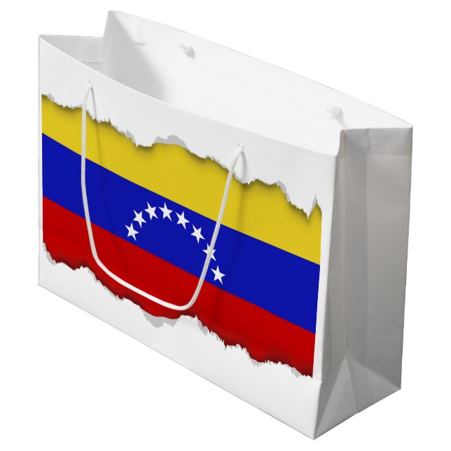 Bolsa De Regalo Grande Bandera de Venezuala (Angulo Anverso)