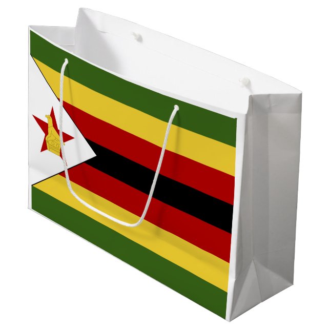 Bolsa De Regalo Grande bandera de Zimbabue (Angulo Anverso)