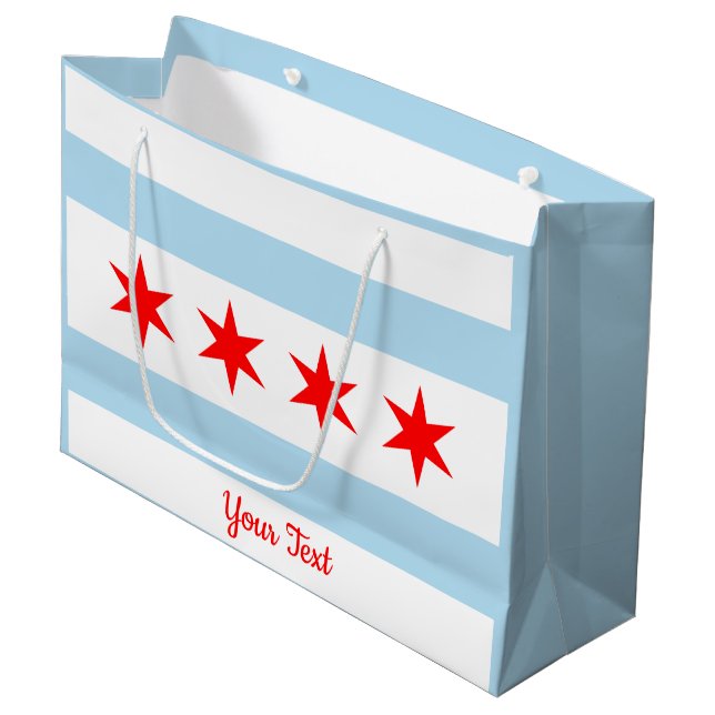 Bolsa De Regalo Grande Bandera del Bolso de Chicago (Angulo Anverso)