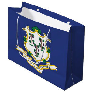 Bolsa De Regalo Grande Bandera del estado de Connecticut