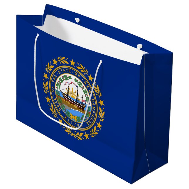 Bolsa De Regalo Grande Bandera del estado de Hampshire (Angulo Anverso)