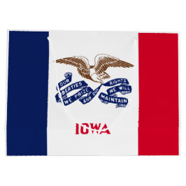 Bolsa De Regalo Grande Bandera del Estado de Iowa