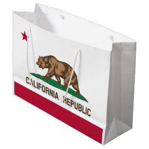 Bolsa De Regalo Grande Bandera del estado de la República de California