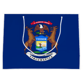 Bolsa De Regalo Grande Bandera del estado de Michigan