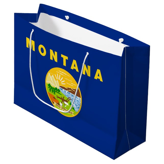 Bolsa De Regalo Grande Bandera del estado de Montana (Angulo Anverso)