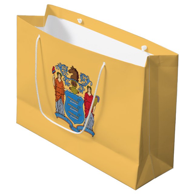 Bolsa De Regalo Grande Bandera del Estado de Nueva Jersey (Angulo Anverso)