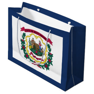 Bolsa De Regalo Grande Bandera del estado de Virginia Occidental