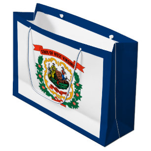 Bolsa De Regalo Grande Bandera del estado de Virginia Occidental