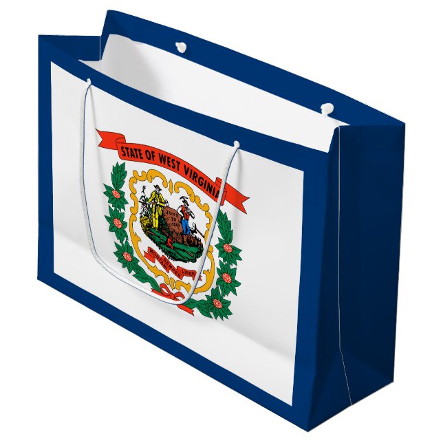 Bolsa De Regalo Grande Bandera del Estado de Virginia Occidental (Angulo Anverso)