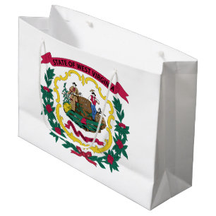 Bolsa De Regalo Grande Bandera del estado de Virginia Occidental