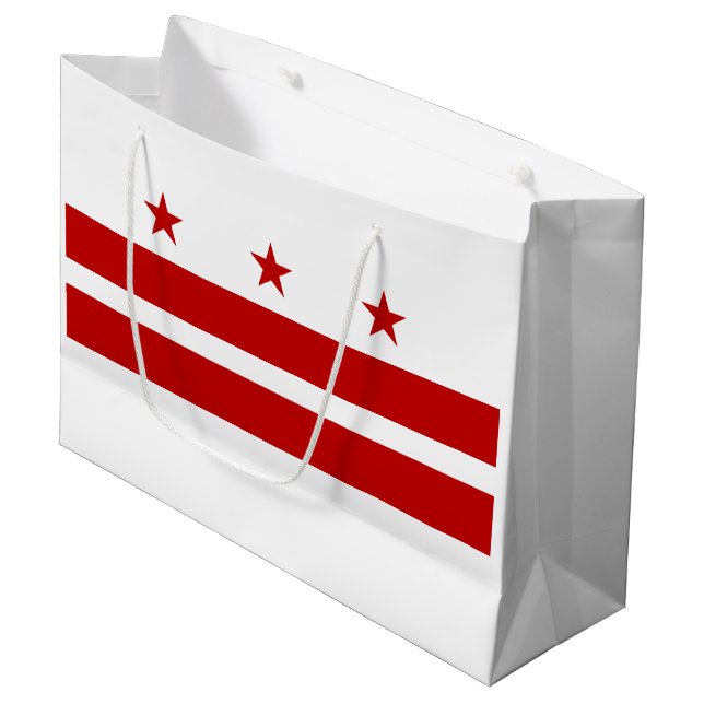 Bolsa De Regalo Grande Bandera del estado de Washington DC (Angulo Anverso)