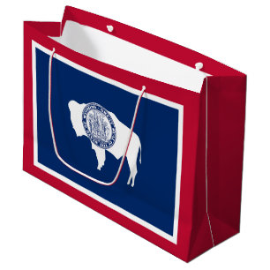 Bolsa De Regalo Grande Bandera del estado de Wyoming
