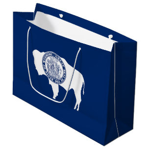 Bolsa De Regalo Grande Bandera del estado de Wyoming