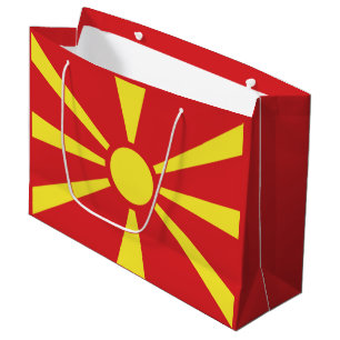 Bolsa De Regalo Grande Bandera del Norte de Macedonia