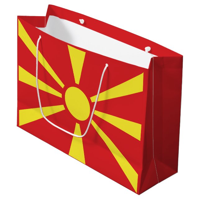 Bolsa De Regalo Grande Bandera del Norte de Macedonia (Angulo Anverso)