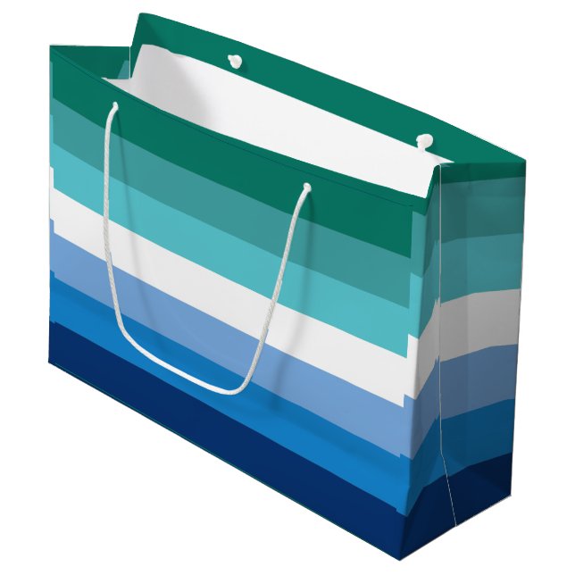Bolsa De Regalo Grande Bandera del Orgullo Gay Masculino (Angulo Anverso)